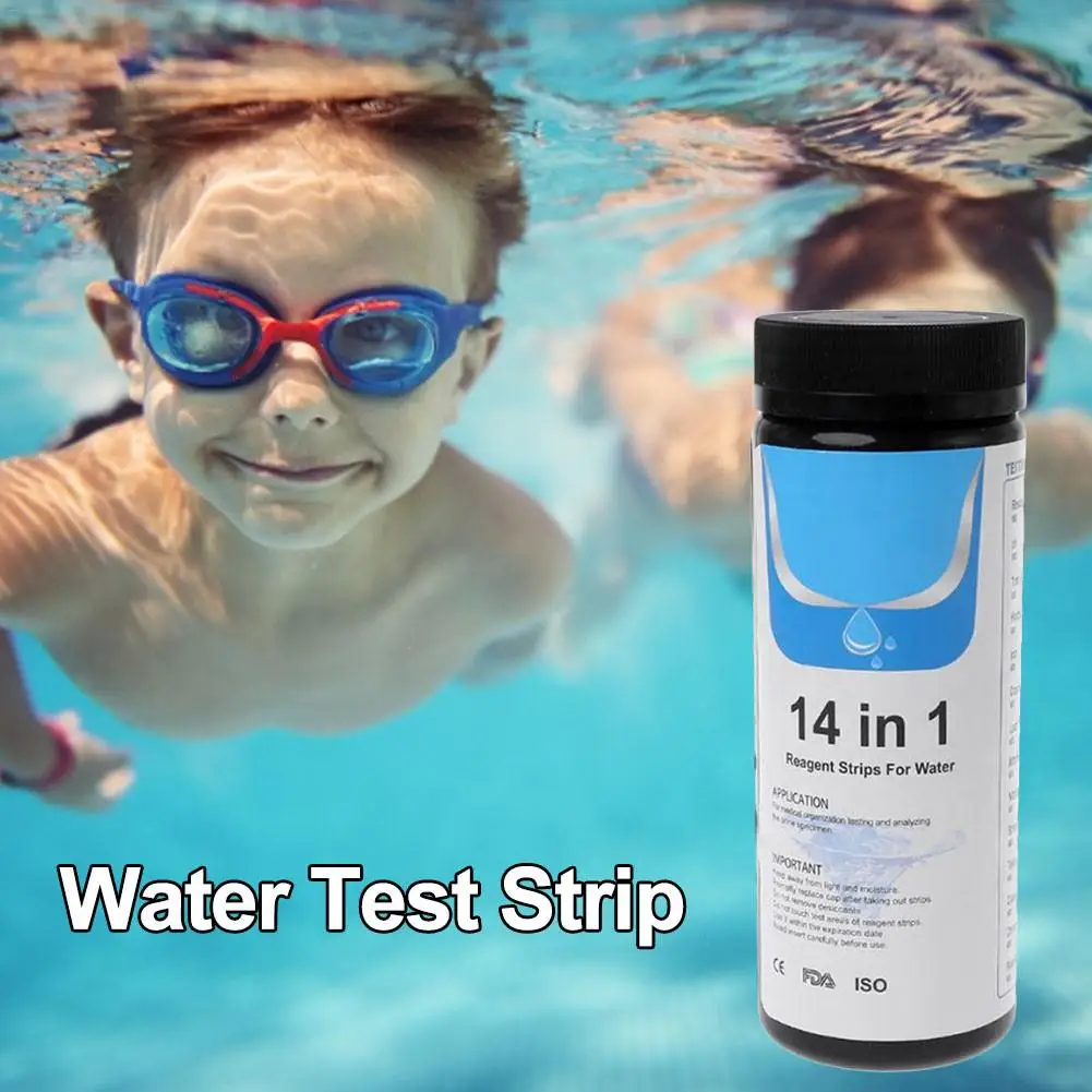 Обновление 14-в-1 питьевой воды Тесты полосы нажмите тест качества воды, простой и быстрой твердость PH брома нитрат 1 упаковываем 50/100 штук