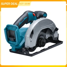 Sierra Circular eléctrica con batería de 18V, 5000RPM, 180mm, herramientas eléctricas, tubo de recolección de polvo, máquina de corte multifunción para carpintería para Makita