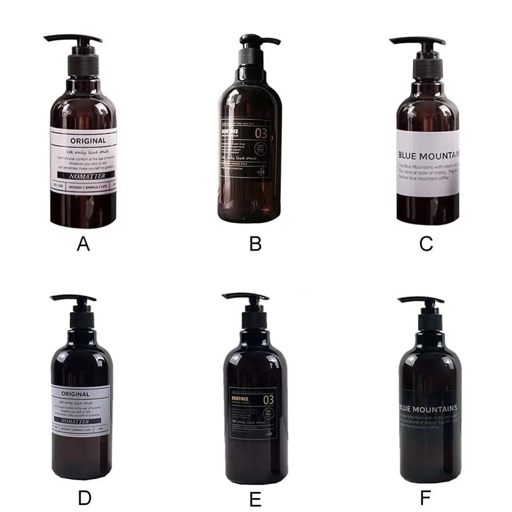 250/500ml Nordic Style Brown Bath Refillable Bottle Shower Gel Shampoo Press Bottle Shower Gel Refillable Bath Storage Bottles refillable bottle refillable plastic bottles