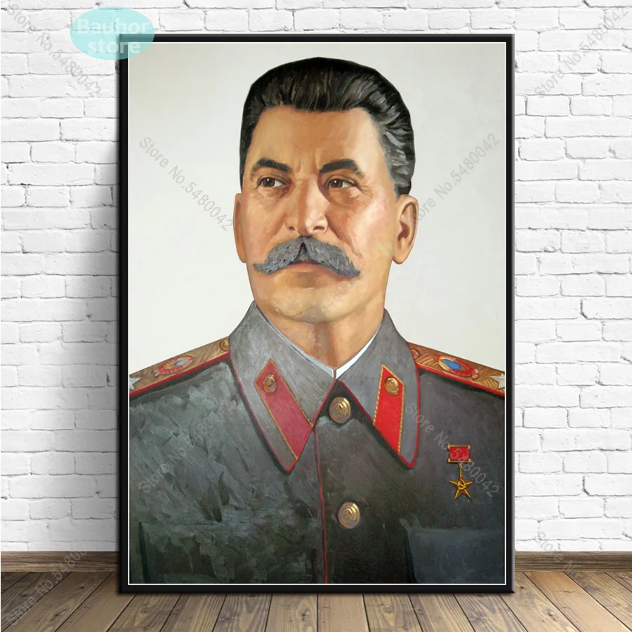 Плакат Джозеф Сталин портрет холст живопись плакаты и печатные настенные