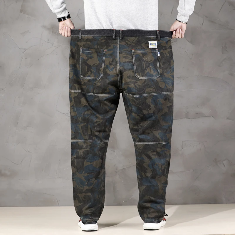 Blog Large size men's pants  band plus size 5XL 6XL 7XL Spring and Autumn large loose elastic army green large size pants sports pant