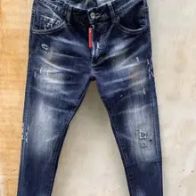 Мужские джинсы, рваные, для мужчин, обтягивающие, DSQ, джинсы, брюки, мужские джинсы, верхняя одежда, мужские брюки, 957