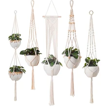 100% подвесные корзины ручной работы, цветочный горшок, держатель для растений, семейная подставка для растений 100% подвесные корзины ручной работы, цветочный горшок, держатель для растений, семейная подставка для растений