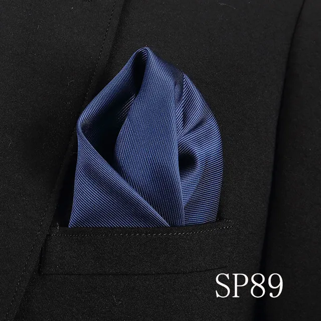 Fashion 100% Silk Hankerchief Scarves Vintage Hankies Men's Pocket Square Handkerchiefs Striped Solid Snot Rag 22*22 cm SP89