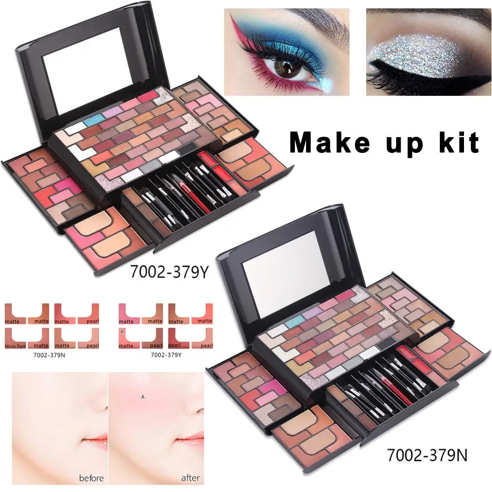 

68-Color Eyeshadow 8-Color Blush 4-Color Pressed Powder 3-Color Eyebrow Powder Lipstick Christmas Gift For Women Makeup Cosmetic