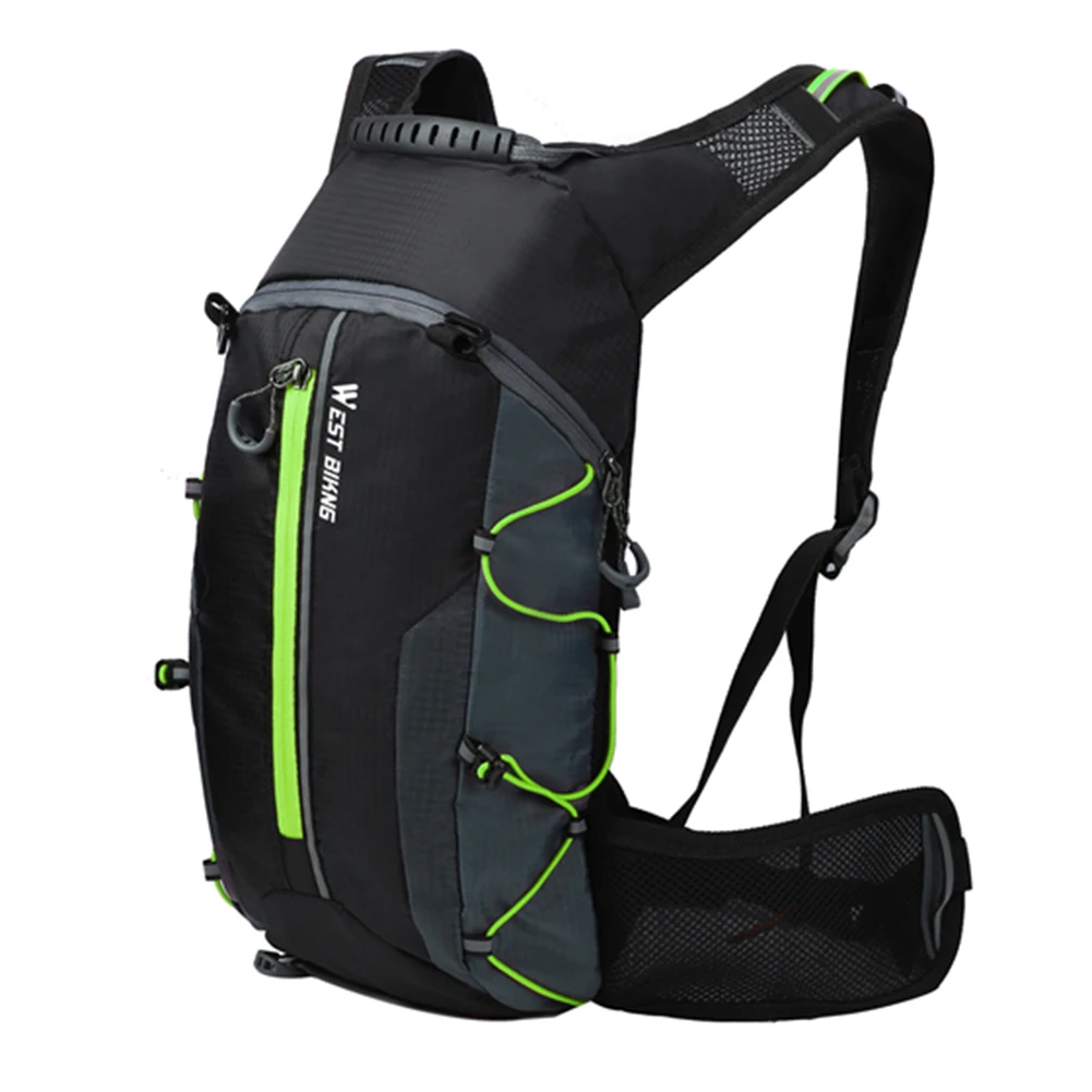 Велосипедный альпинистский Рюкзак дышащий 10л Водонепроницаемая велосипедная сумка Ультралегкая велосипедная сумка для воды альпинистский велосипедный гидратационный рюкзак - Цвет: Зеленый