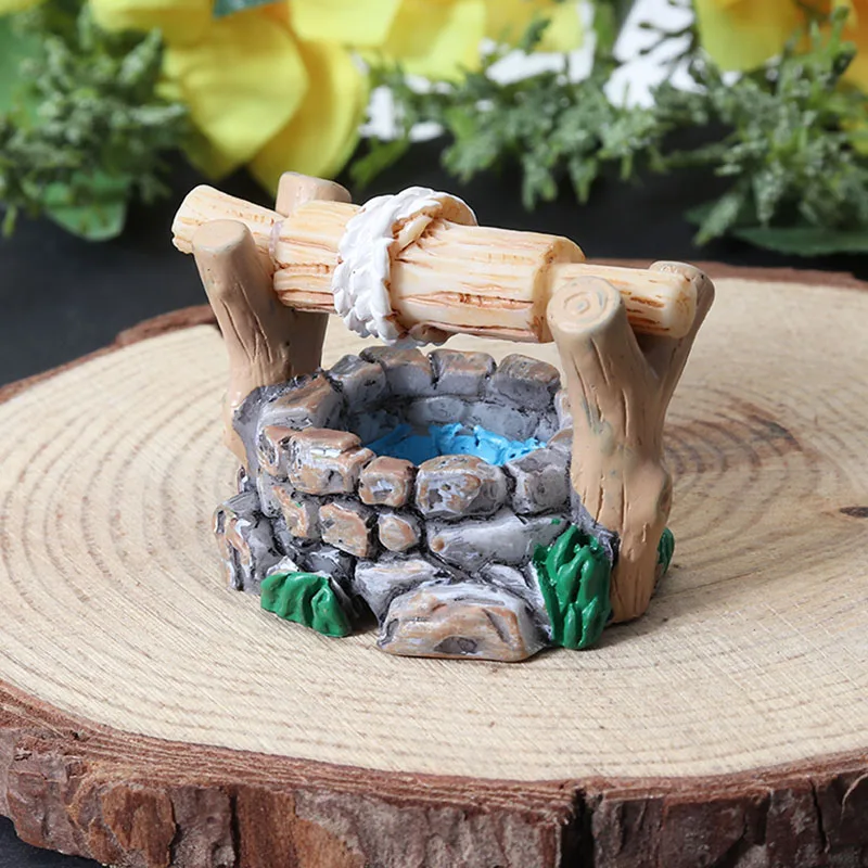 1 шт. Новый DIY миниатюрная дом Винтаж бурение скважин на воду для украшения сада