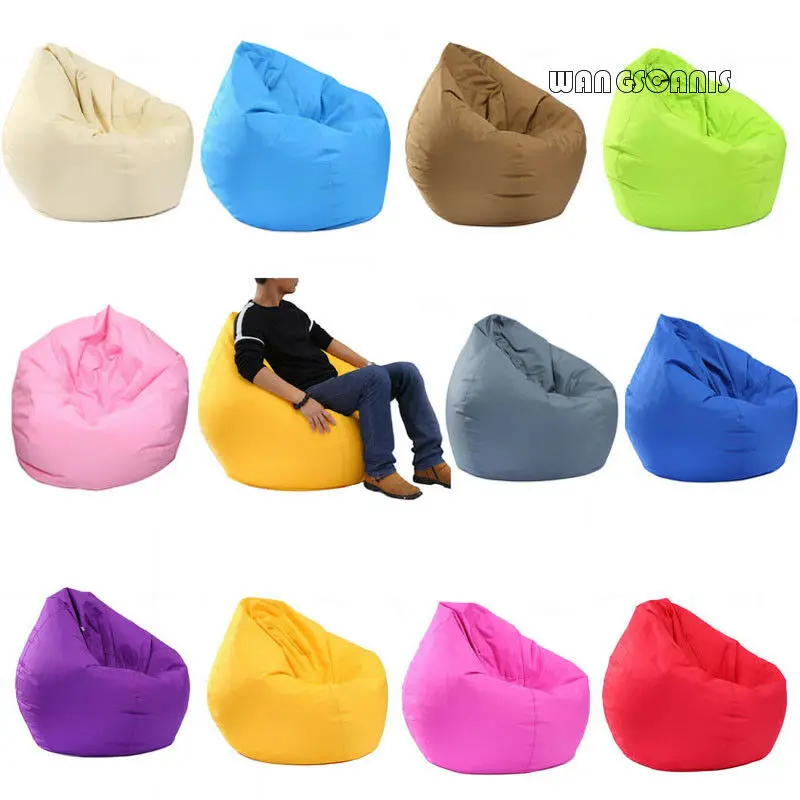 New Large Bean Bag Gamer Beanbag Adult Outdoor Gaming Garden Big Arm Chair Unfilled Lounge Home Soft Lazy Cozy Single Sofa Cover