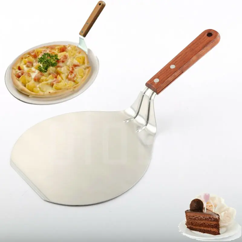 13'' Stainless Steel Pizza Peel Shovel Spatula Cake Lifter Paddle Baking Tray 