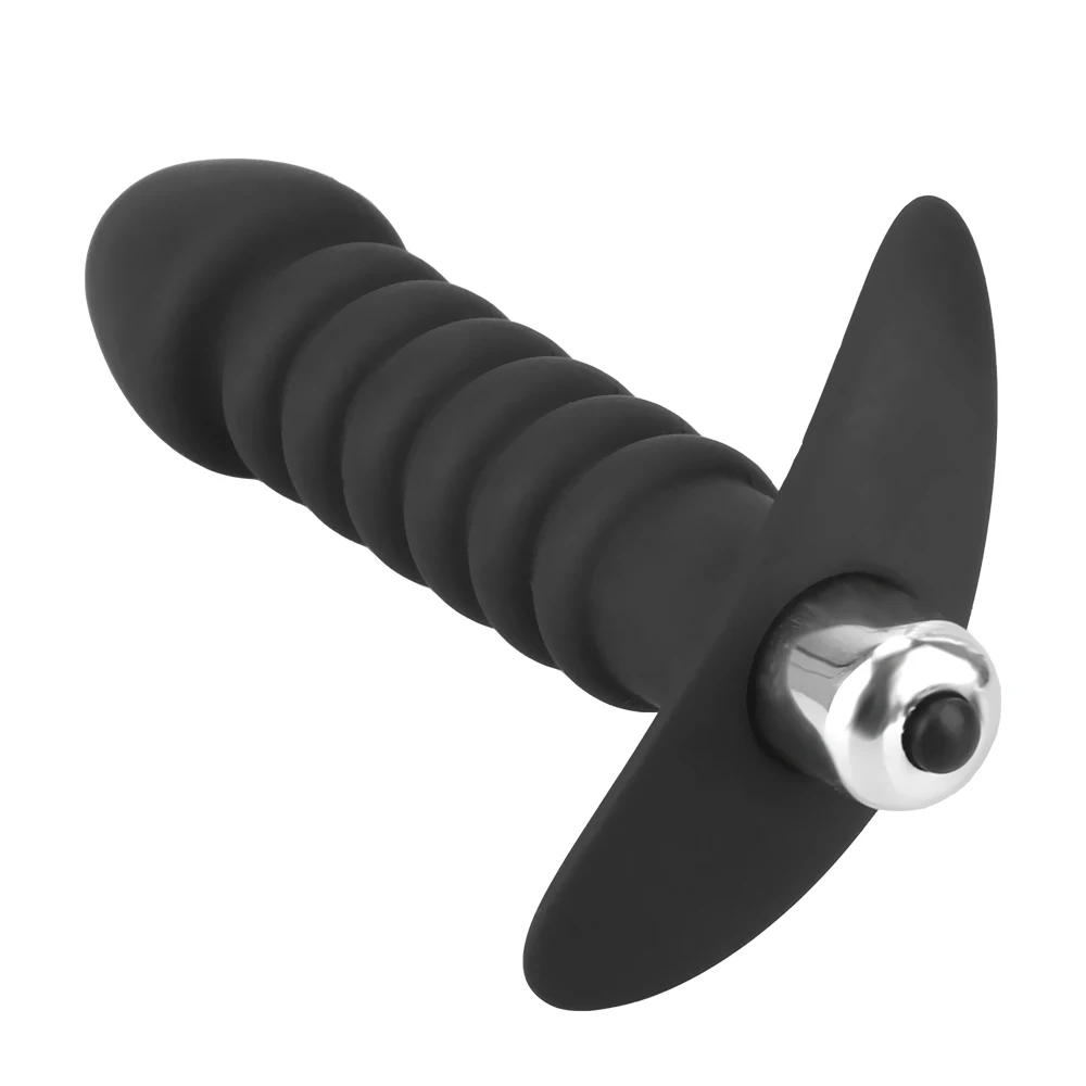 Plug anal vibrant en silicone pour stimulation clitoridienne_voghion.com