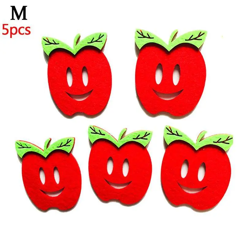5 шт./компл. фрукты овощи милый мультфильм нетканые наклейки Развивающие игрушки для детей обучающие материалы детский сад декор - Цвет: M