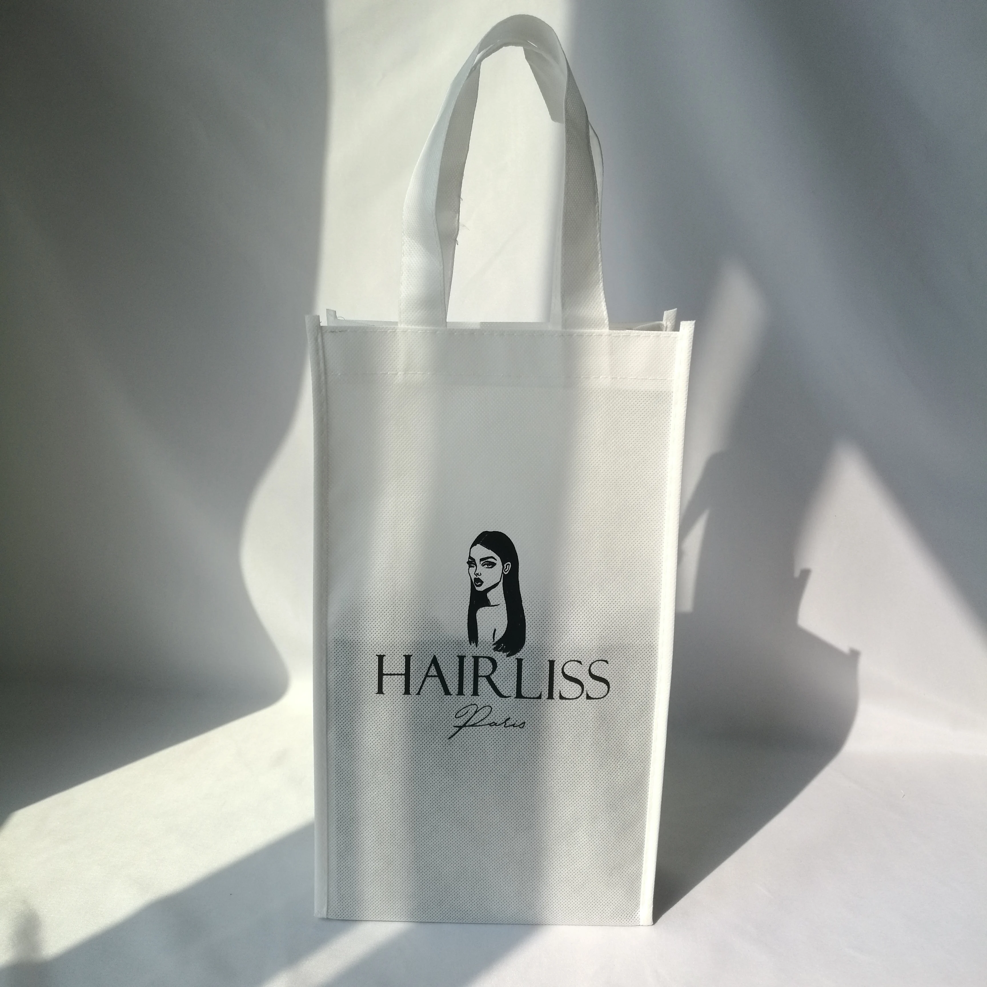 500 шт/партия дешевый нетканый мешок вина Экологичная перерабатываемая тканая тряпичная сумка OEM хозяйственная сумка для продвижения супермаркета