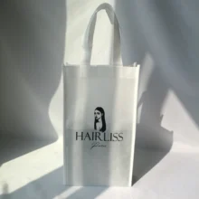 500 шт/партия дешевый нетканый мешок вина Экологичная перерабатываемая тканая тряпичная сумка OEM хозяйственная сумка для продвижения супермаркета