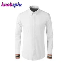 Брендовая деловая Мужская рубашка, приталенная Повседневная рубашка с длинным рукавом, homme, большие размеры, M-4XL, черные, белые однотонные хлопковые рубашки для мужчин