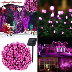 Guirlande lumineuse solaire à 300 LED, 33m, luminaire décoratif d'extérieur, idéal pour un jardin, noël, une rue ou une maison 
