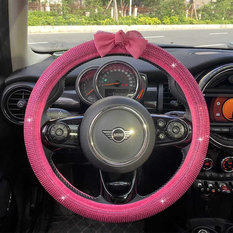 Couvre-volant en cristal rose pour femmes et filles, décoration de