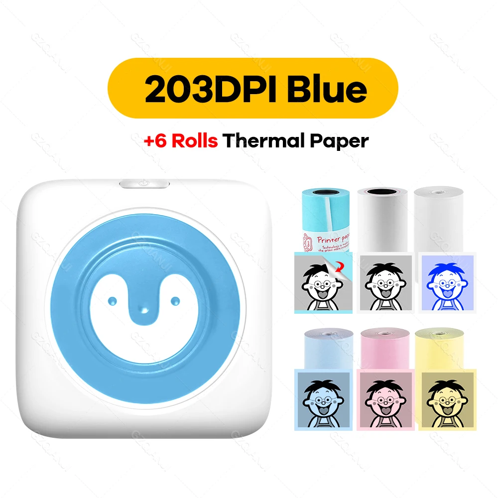 304DPI Mini Bluetooth Photo Printer Thermal Wireless Phone Printer Mobile Picture Notes Sticker Label Print 203DPI Printer mini portable thermal printer Printers