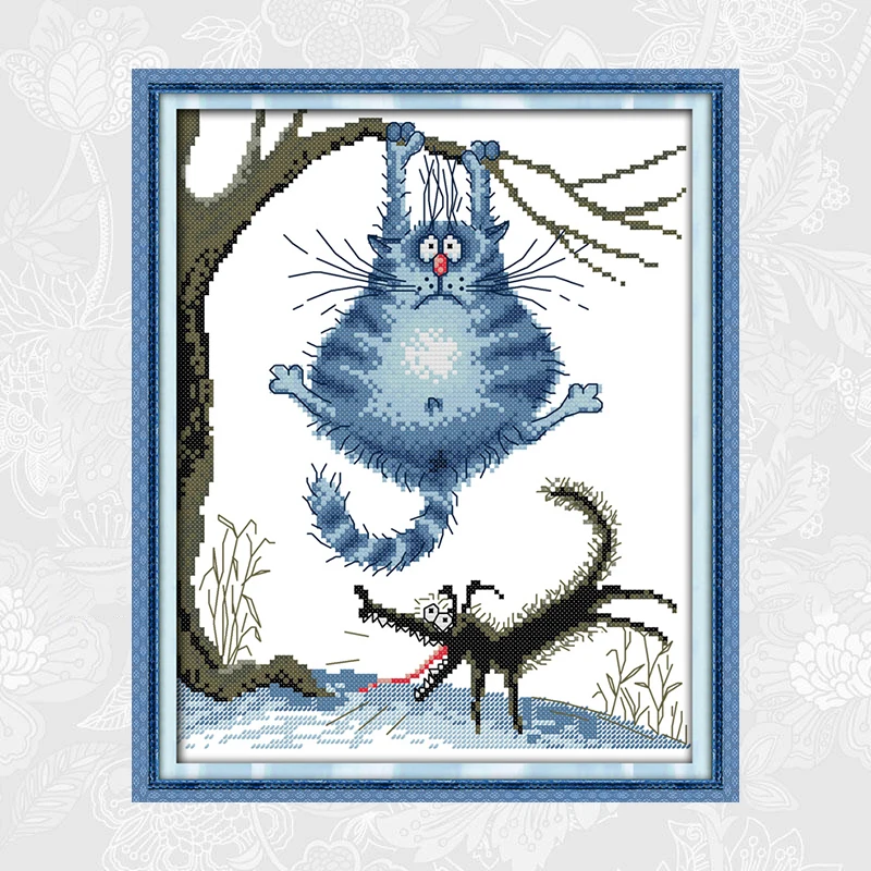 

Should Lost Weight Earlier Count Cross-Stitch Fabric 11CT 14CT Print On Canvas Handwork Beginner Embroidery Cross Stitch Kits