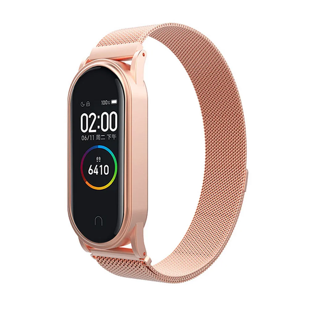 Ouhaobin mi lanese магнитный ремешок из нержавеющей стали для mi Band 4 сменный Браслет для Xiaomi mi band 4 pulseira 906#2