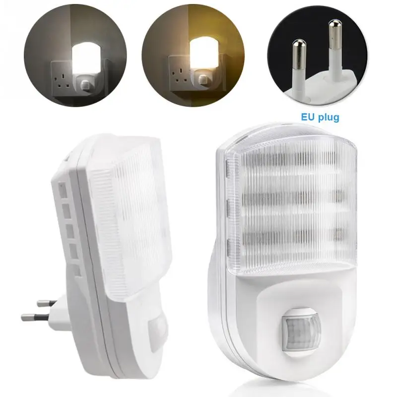 

Motion Sensor Led Night Light Super Bright Plug In Pir Sensor LAMP 9 Leds Luminaria Bedroom Hallway LED Wall Light Nightlight