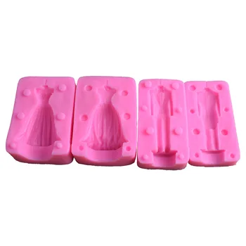 

1pc Bride And Groom Wedding Dress Silicone Mold DIY UV Resin Liquid Clay Molds Craft DIY Transparent Mold for Jewelry making