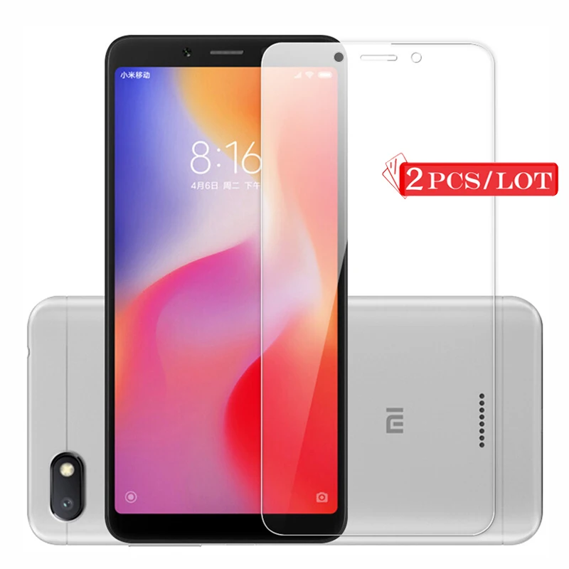 

2PCS Glass for Xiaomi Redmi 6 6A Screen Protector Tempered Glass Redmi 6 A Protective Glas xiomi xaomi redme red mi Redmi6A Film