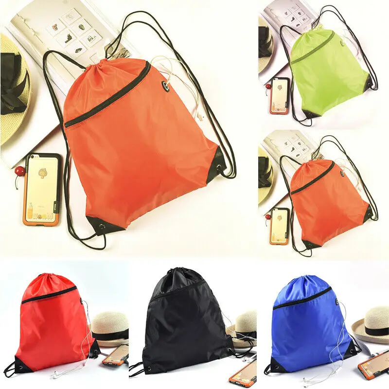 

Drawstring Bags Custom Logo String Bag Promotional Sports Printed Backpack Pull Rope Female Canvas Gym School Dance Shoes Bags