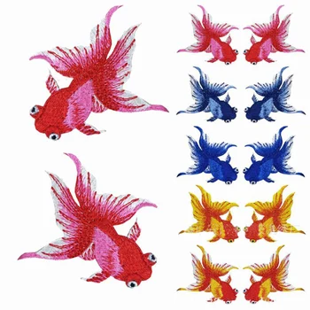 

Animal Fish Embroidered Patches Chinese Ethnic Style DIY Patch Embroidery Applique Decorations for Clothes Shoes