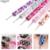 5Pcs Set UV Gel Painting Nail Art Dotting Pen Acrylic Handle Rhinestone Crystal 2 Way Brush Salon Decoration Manicure Tools Kit 6