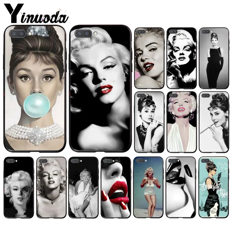 

Yinuoda Audrey Hepburn Tattooed Marilyn Monroe Quote Phone Case for Huawei Honor 8A 8X 9 10 20 Lite 7A 5A 7C 10i 20i