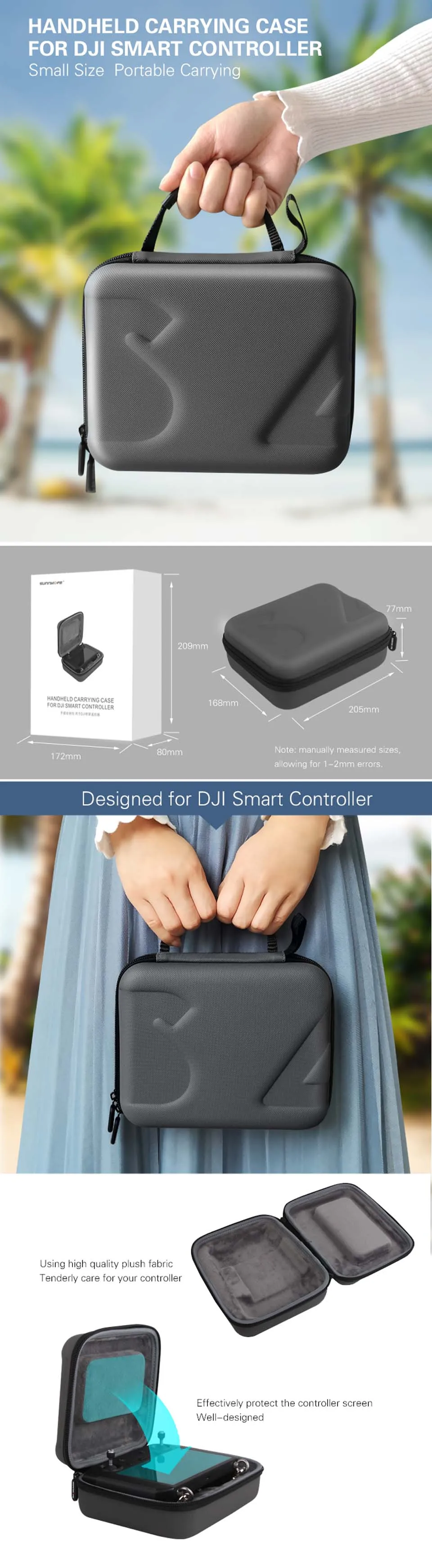 DJI Smart контроллер чехол водонепроницаемый портативный сумка для хранения DJI Mavic 2 Pro/Zoom Drone аксессуары