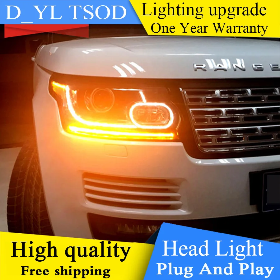 Автомобильный Стайлинг чехол для Range Rover светодиодный фары HID головка amp DRL