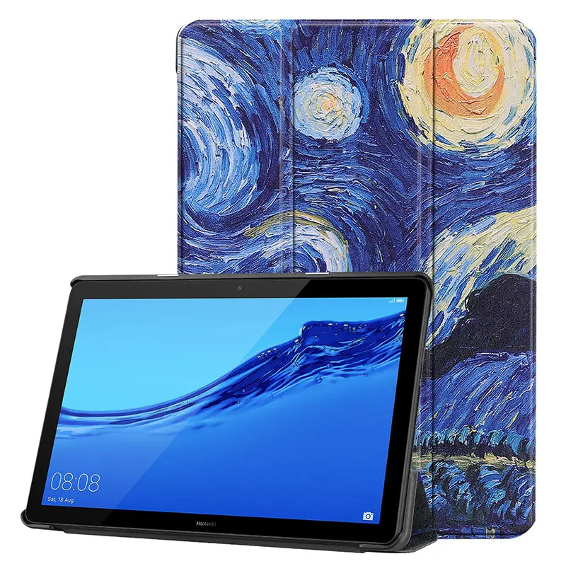 Ультратонкий чехол для huawei Mediapad T5 10 AGS2-W09/L09/L03/W19 10," чехол для huawei Mediapad T5 10 Tablet Case - Цвет: Starry sky