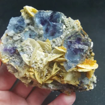 

212gNatural rare brass mica blue green fluorite cluster mineral specimen stone and CRYSTAL HEALING CRYSTAL QUARTZ GEM