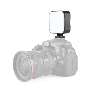 

2 PCS Mini LED Video Light Photography Fill-in Lamp 6500K Dimmable 5W with Cold Shoe Mount Adapter for DSLR Camera