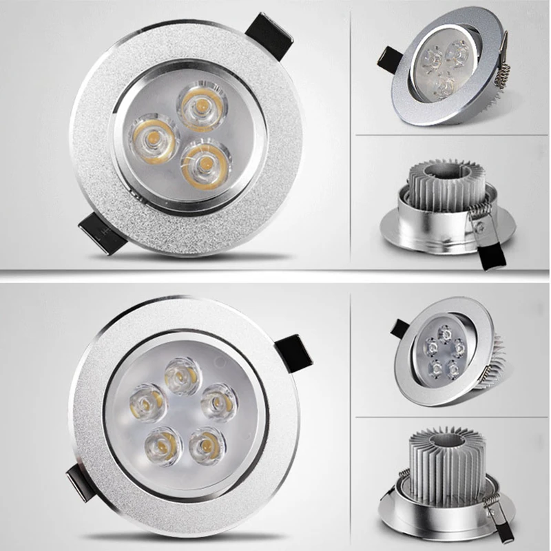 LED Downlight Recessed SOPT 6W 9W 12W 15W 21W 27W 36W AC220V Dimmable