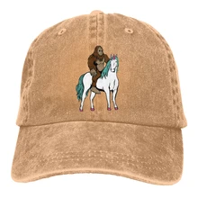 Bigfoot езда Единорог Casquette натуральный унисекс Мужские и женские деним Strapback бейсболка Регулируемая Гольф папа шляпа