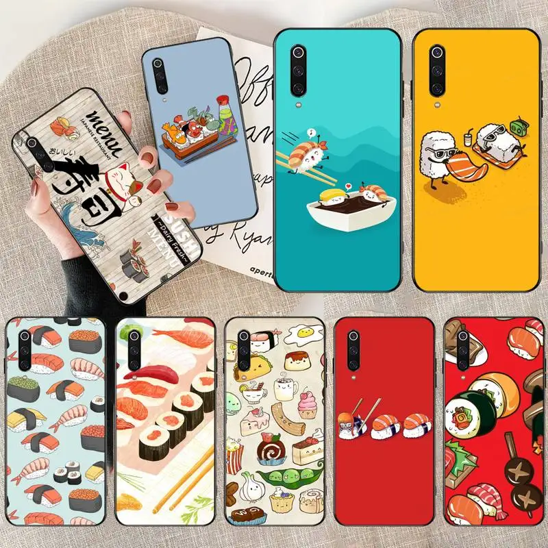 HPCHCJHM cartoon cuisine Sushi food Silicone Phone Case Cover for Xiaomi Mi10 10Pro 10 lite Mi9 9SE 8SE Pocophone F1 Mi8 Lite | Мобильные