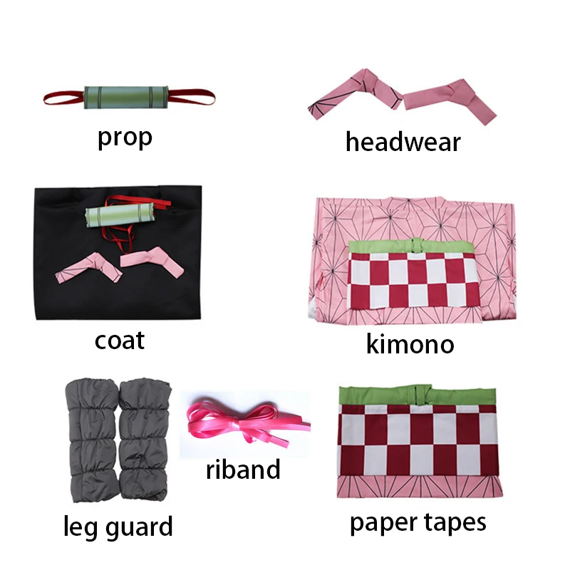 Cena 2019 nowy gorący japońskie anime Demon Slayer Kimetsu nie Yaiba Kamado Nezuko Cosplay kobiety Kimono przebranie na karnawał peruki drewniaki