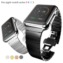 Ремешок-Браслет для apple watch 5, 4 ремешка, 44 мм/40 мм, iwatch, 3 ремешка, 42 мм/38 мм, pulseira, металлический браслет из нержавеющей стали, ремешок для часов