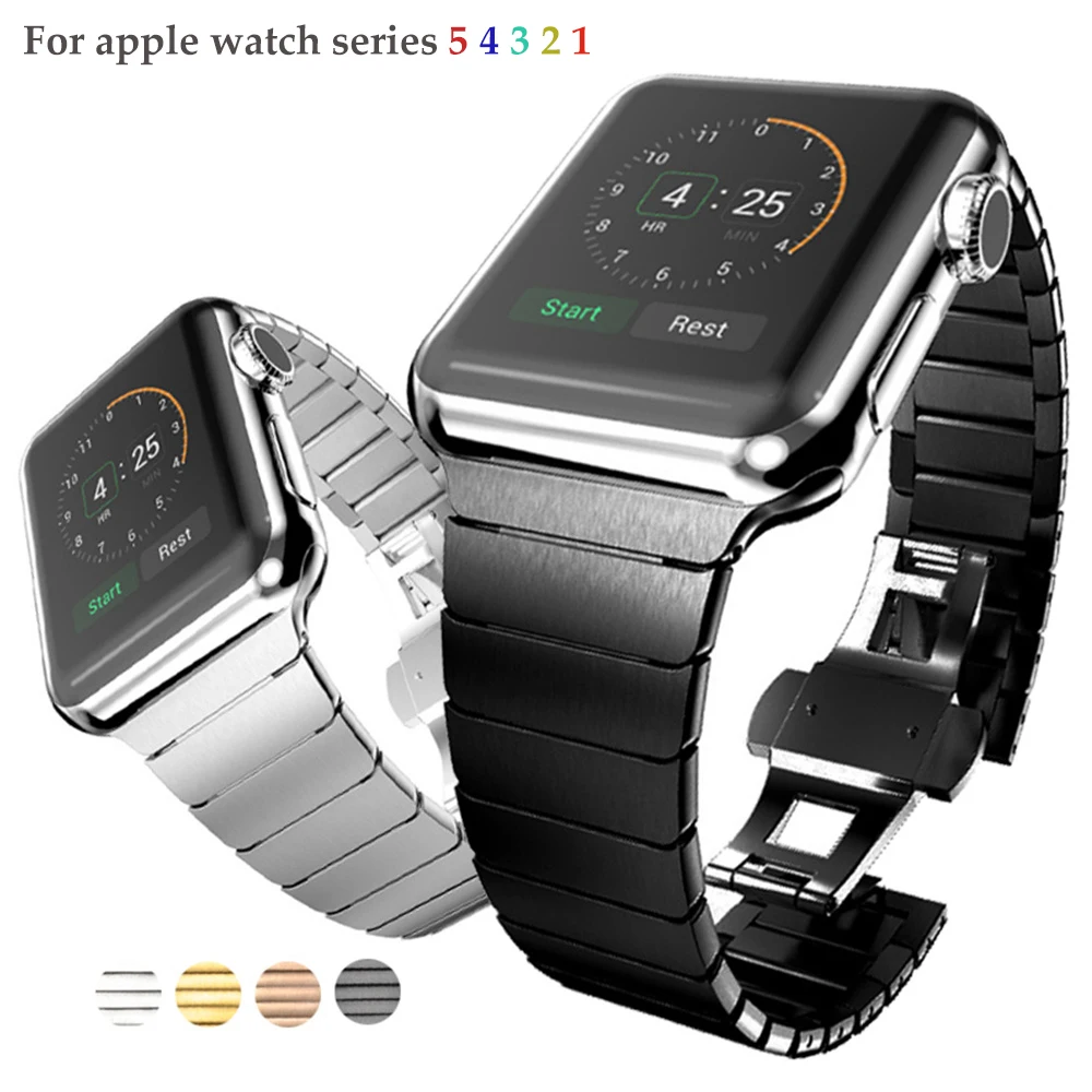 Ремешок для браслета apple watch 5 4 ремешок из нержавеющей стали 44 мм/40 мм iwatch 3 часов 42