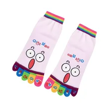 Носки женские носки с героями мультфильмов носки с пятью пальцами женские хлопчатобумажные забавные носки женские хлопковые