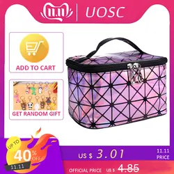 UOSC многофункциональная сумка для косметики для женщин кожа дорожный макияж первой необходимости Организатор молния сумка для путешествий