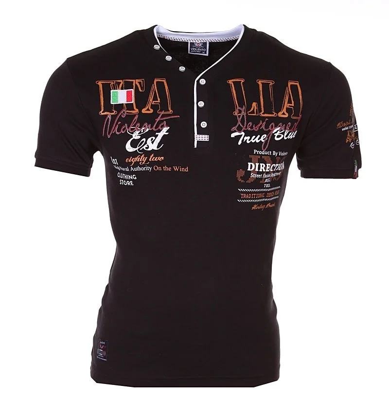 

Zogaa Summer Polo Shirt Men's Casual Short Sleeve Polos Tops Button V-neck Polo Hombre Male Letter Printed Slim Fit Polo Shirt