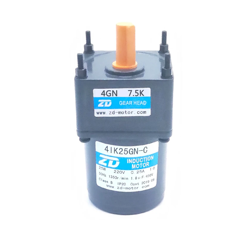 ZD AC Induction Motor 25W 220V 4IK25GN-C-4GN7.5K Fixed Speed Motor ...