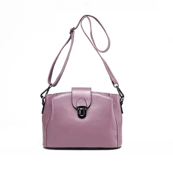 

Real genuine cow leatherleather violet red black lichee pattern elegant woman habdbag shoulder bag