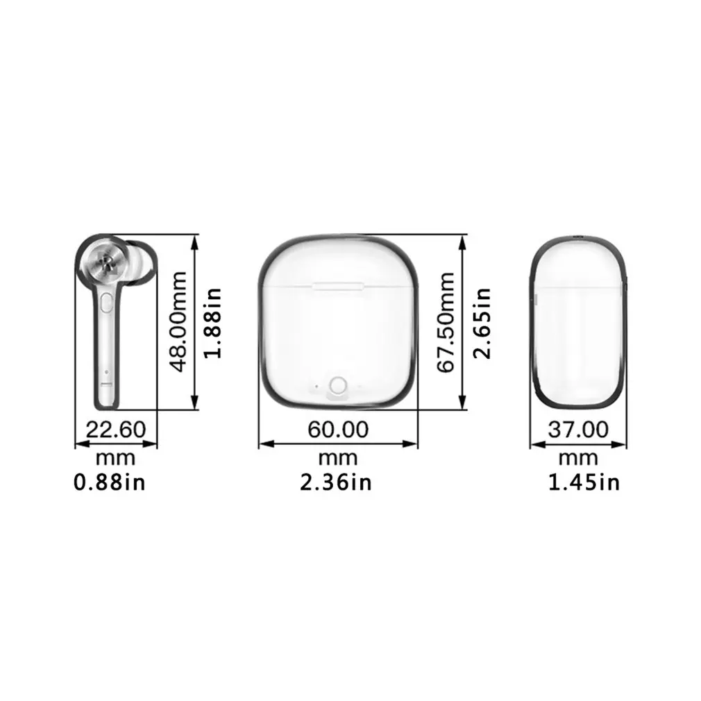 5 0 Wireless EarbudsTrue Wireless Touch Headphones in Ear Earphones with 600Mah Charging Case Headset Built in Mic