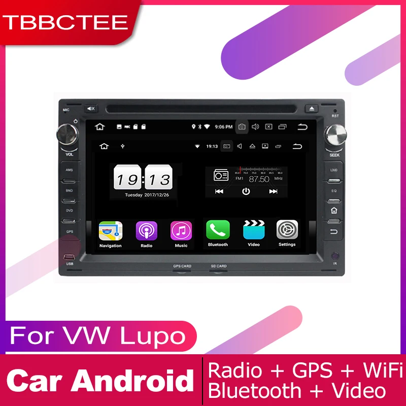 Cheap TBBCTEE 2 DIN Auto DVD Player GPS Navi Navigation For Volkswagen VW Lupo 2005~2009 Car Android Multimedia System Screen Radio 1