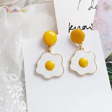 Новые корейские Висячие женские серьги, винтажные эмалированные серьги в виде птицы из золотого сплава, Висячие висячие серьги в виде цветка, модные женские серьги