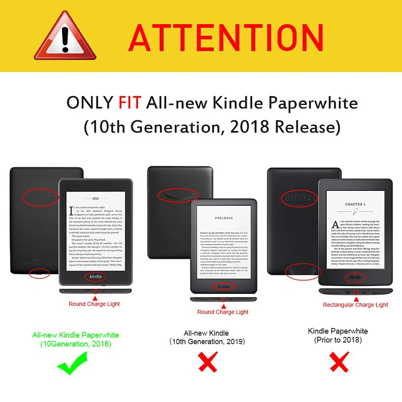 Магнитный смарт-чехол для Amazon New Kindle Paperwhite 4 10th Generation, выпуск Ereader PU кожаный Ультратонкий чехол